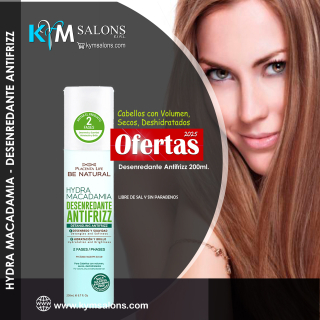 Desenredante Antifrizz Hydra Macadamia Be Natural 200ml. CodBifBen
