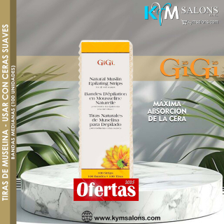 Tiras de Muselina para usar en el cuerpo - 100 tiras 7.6cm. x 22.8cm. (Gigi) CodTir100U