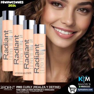 COMBO 2 SHAMPOO 300ml. + 2 CONDITIONER 300ml. PRO CURLY RADIANT CodCurlyRad
