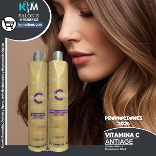 Vitamina C Anti Age Hanna Caball Pack Shampoo 400ml. + Conditioner 400ml. CodHannvc