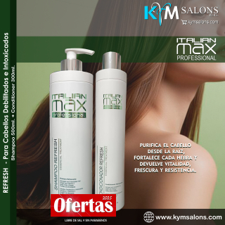 PACK REFRESH SHAMPOO 500ml. + CONDITIONER 300ml. ITALIAN MAX Codrefita