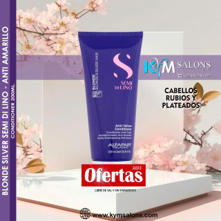 Alfaparf Semi Di Lino: Blonde & Silver Hair Conditioner 200ml. Anti Amarillo CodMatizAlf