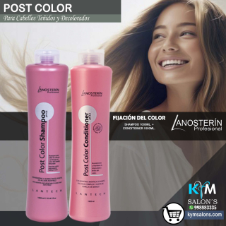 Post Color Shampoo 1000ml. + Conditioner 1000ml. Lanosterin CodLanoster