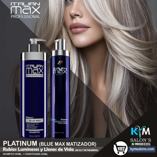 Pack Shampoo 500ml. + Conditioner 300ml. Italian Max Platinum CodPlaIta