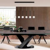Colgante Samy I LED 42W 110cm Negro - Luz cálida