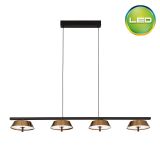 Colgante Valle LED 40W 135cm Negro/Dorado - Luz cálida