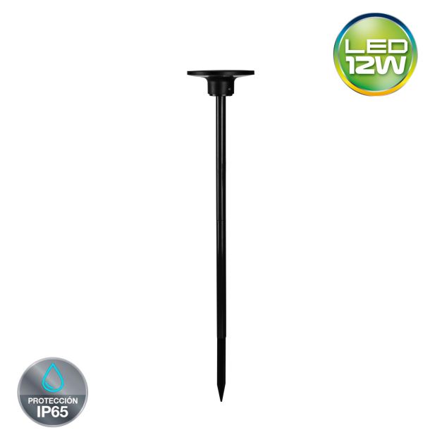 Poste/Estaca Versalles LED 12W  Hermético IP65 73cm Negro - Luz cálida