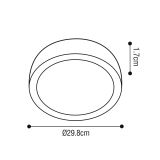 Panel Slim 24W 29cm Negro - 3 Tonos: Luz cálida-día-fría