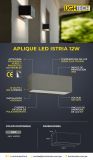 Aplique Istria LED 12W Hermético IP65 Gris - Luz cálida