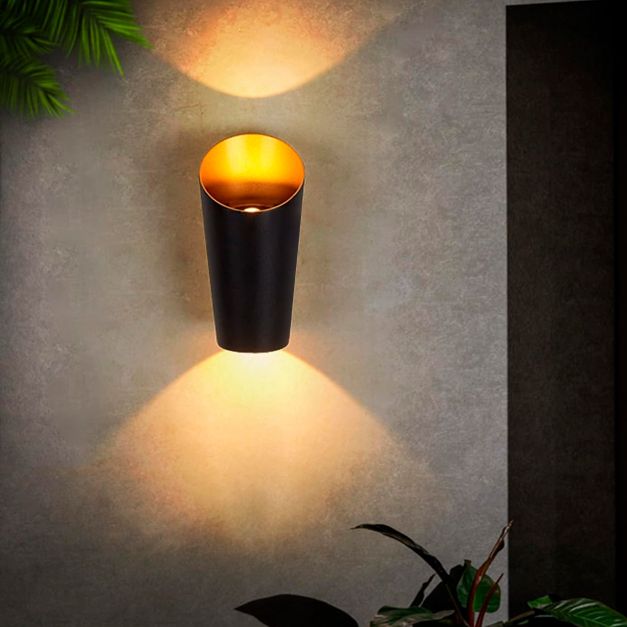 Aplique Allo LED 10W Hermético IP54 Negro/Cobre - Luz cálida