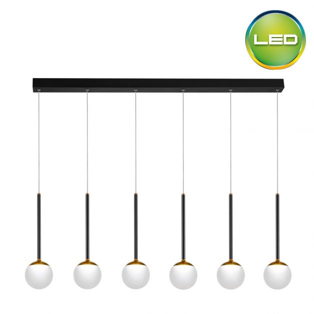 Colgante Samy I LED 42W 110cm Negro - Luz cálida