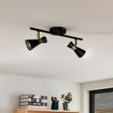 Aplique Aura Máx.35W GU10 IP20 2 Luces Negro/Dorado  - No incluye bombillo