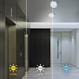 Panel Cilindro 15W 14cm Adosar/Empotrar Blanco -3 Tonos: Luz cálida-día-fría