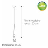 Colgante Pendel I LED 5W 10cm Champagne - Luz cálida