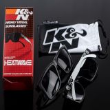 Lentes de sol K&N  Heatwave Visual Vise, Matte black/ Silver lens Pza.