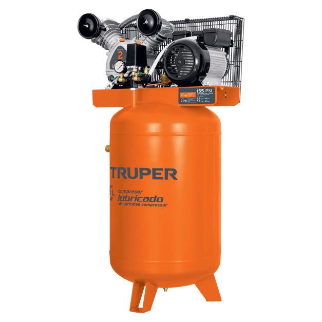 Compresora lubricado de banda 120 litros vertical de 4 hp  220V COMP-120LVC
