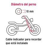 Candado metálico para freno de disco de moto CB-100 Pza.