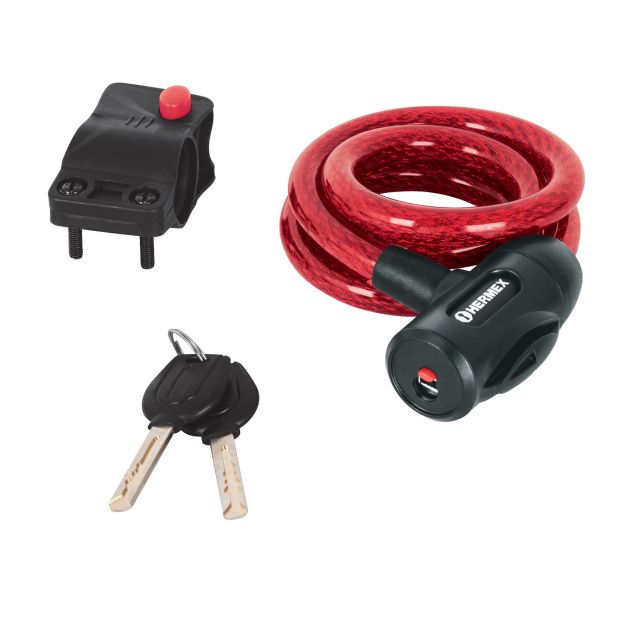 Candado de cable con llave, uso ligero