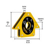Escuadra magnética de 4