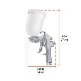 Pistola para pintar, flujo controlado, vaso de plástico 400 ml/ Viscosidad baja de 30 a 50 psi PIPI-401