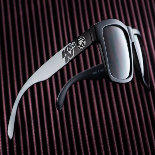 Lentes de sol K&N  Heatwave Visual Vise, Matte black/ Silver lens Pza.