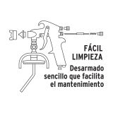 Pistola para pintar, baja presión flujo continuo serie 200 de 20 psi PIPI-200