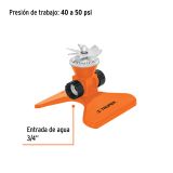 Aspersor con base de acero con aspas riego 8.5 m ASP-50