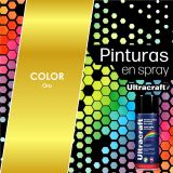 Pintura en spray color metalico premiun, Oro 400 ml PA-OR-U