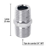Niples macho - macho de 1/4