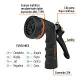 Pistola para riego metálica con recubrimiento