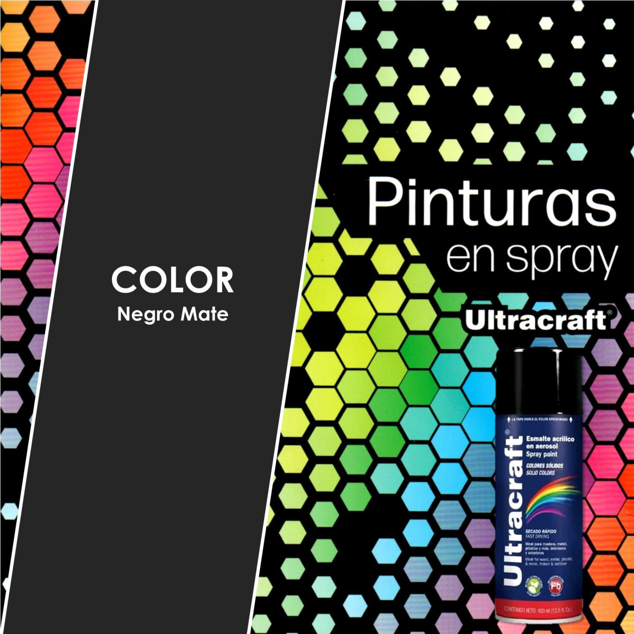 Garage Store : Ultracraft - Pintura spray, negro mate - Garage Store
