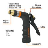 Pistola para riego metálica con recubrimiento