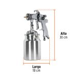 Pistola para pintar, succión flujo controlado serie 300 de 45 psi PIPI-340X