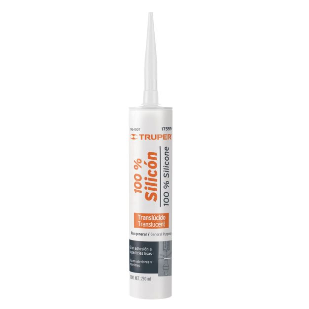 Silicona al 100%, transparente de 280 ml SIL-100T