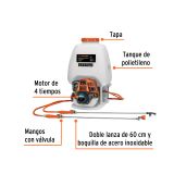 Fumigador de mochila con motor gasolina 4 tiempos, 25 litros FUG-254