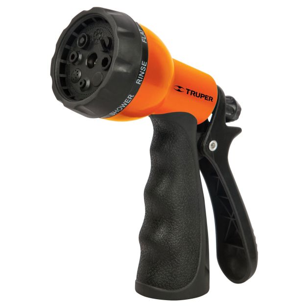 Pistola para riego plástica con recubrimiento de 8 funciones PR-409