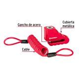 Candado metálico para freno de disco de moto CB-100 Pza.
