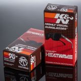 Lentes de sol K&N  Heatwave Visual Vise, Matte black/ Silver lens Pza.