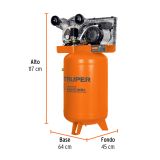 Compresora lubricado de banda 120 litros vertical de 4 hp  220V COMP-120LVC