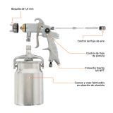 Pistola para pintar, succión flujo controlado serie 300 de 45 psi PIPI-340X