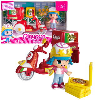 Muñeca Pinypon Moto Delivery Pizzería Y Accesorios