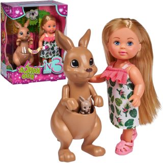 Muñeca Evi Love Mamá Y Bebé Canguro + Accesorios