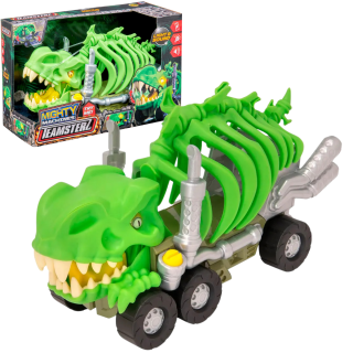 Juguete Carro Teamsterz Dino T-Rex Esqueleto Con Luces Y Sonido