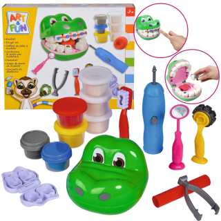 Plastilina Art & Fun Set Croc Dentista con Masas y Accesorios