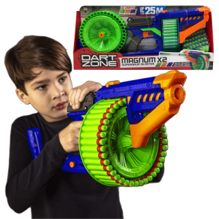 Juguete Lanzador de Dardos  Dart Zone Super Tambor Giratorio