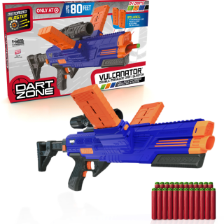 Juguete Lanzador de Dardos  Dart Zone Vulcanator Automático con Doble Cargador