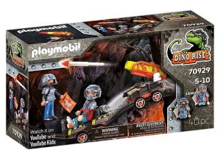 PLAYMOBIL DINO RISE Carro de Mina Con Cohete