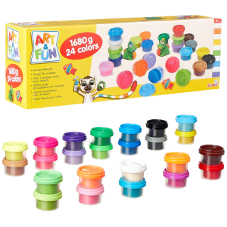 Plastilina Art & Fun Gran Set de Masas XL 24 Colores 24 Recipientes