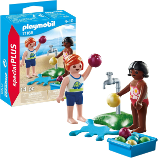 Playmobil Figura De Colección Special Plus Niños Con Globos De Agua