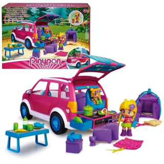 Muñeca Pinypon Coche de Camping Auto Con Figuras Y Accesorios